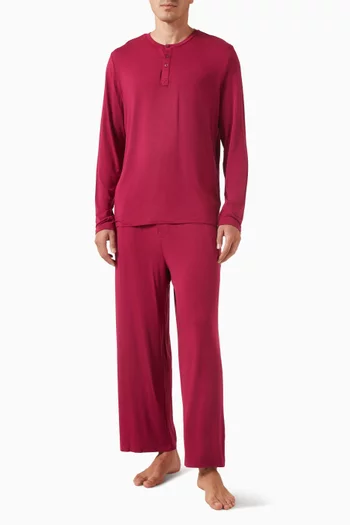 Pyjama Henley T-shirt in Ultra Soft Modal