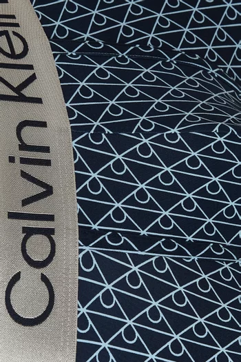 بوكسر مزين بنقشة وشعار الماركة مايكروفايبر ناعم