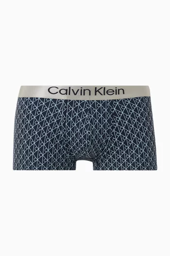 بوكسر مزين بنقشة وشعار الماركة مايكروفايبر ناعم