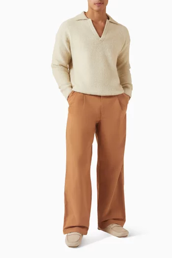 Pleated Pants in Twill