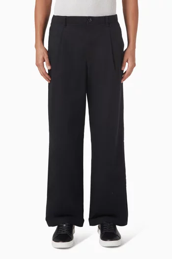 Pleated Pants in Twill