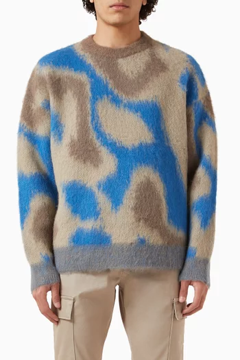 سترة بنسيج بارز ونقشة 