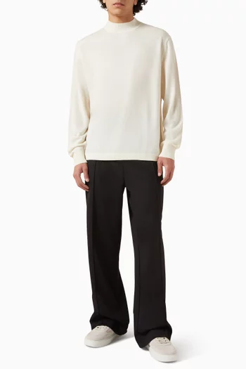 سترة بياقة عالية صوف مارينو