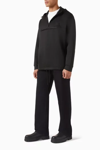 كنزة بغطاء للرأس أنوراك بسحاب قصير