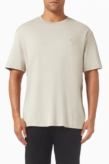 Logo-embroidered T-shirt in Cotton
