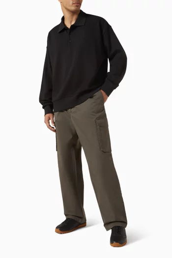 Pull-on Straight-leg Pants in Cotton
