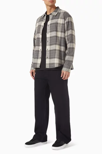 Plaid Button-down Shirt in Brushed Cotton