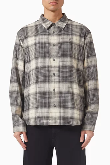 Plaid Button-down Shirt in Brushed Cotton