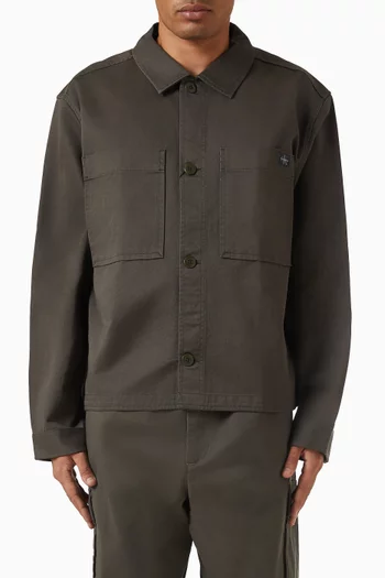 قميص بقصة فضفاضة قطن تويل