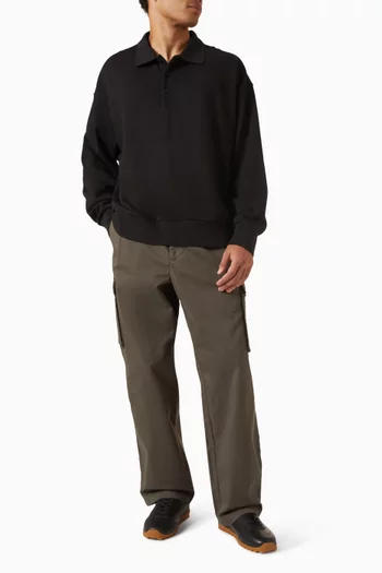 Polo Sweater in Cotton-knit