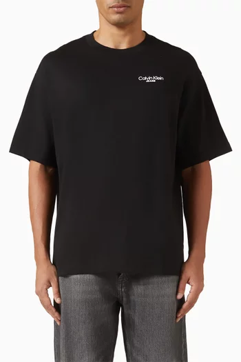 Logo Back-print T-shirt in Cotton-jersey