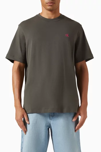 Embroidered Monogram T-shirt in Cotton-jersey