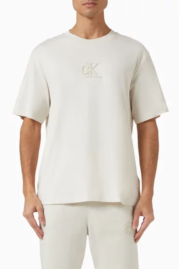 Monogram Logo-patch T-shirt in Cotton-jersey