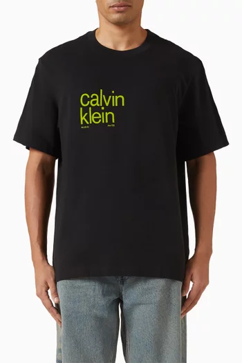 تي شيرت بطبعة قطن جيرسيه