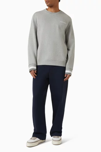 سويت شيرت بشعار الماركة مزيج قطن