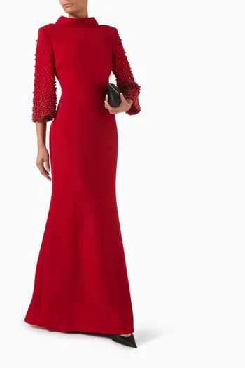 Pearl-embellished Gown