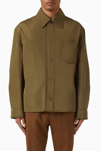 Padded Ami De Coeur Overshirt in Taffeta