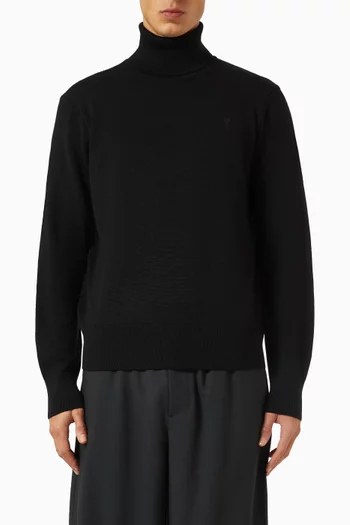 Ami De Coeur Turtleneck Sweater in Wool Knit