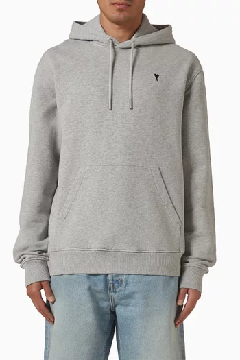 كنزة بغطاء رأس وشعار آمي دي كور بلون مغاير صوف قطني