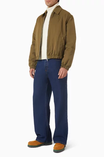 بنطال جينز بقصة فضفاضة دينم