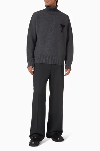 Ami De Coeur Funnel Neck Sweater in Felted Wool