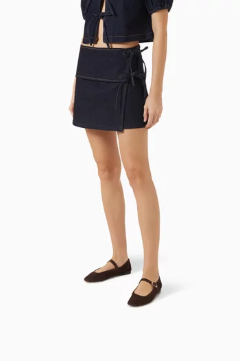 Ballet Mary Jane Flats in Suede