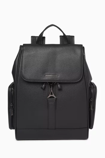 Eiffel Clasp Backpack in Vegan Leather