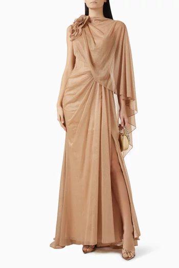 Floral Asymmetric Corset Gown