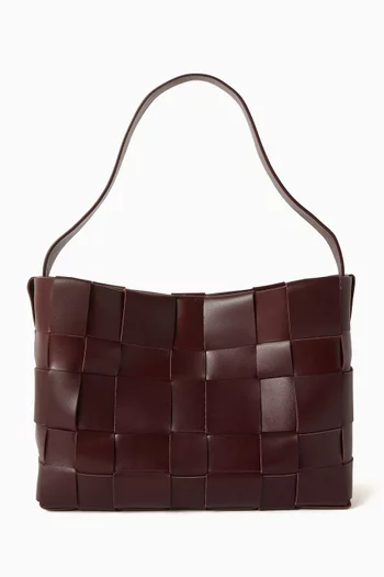 Mini Tote Bag in Woven Leather