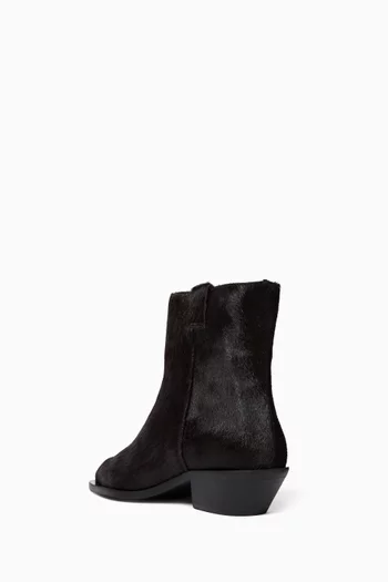Syd Ankle Boots in Pony Hair