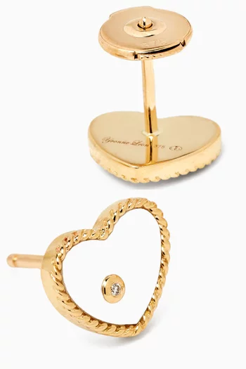 Paire De Puces Coeur Couleur Onyx Studs