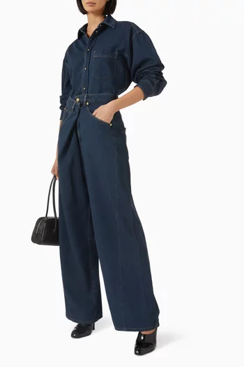 Ines Fold-over Jeans in Denim