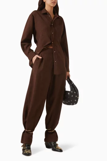 Phebe Cuff-adorned Comfort Suit Pants