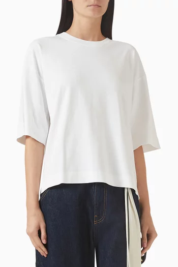 تي شيرت سميث بفتحة رقبة مستديرة قطن جيرسيه