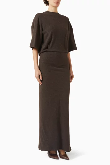 Marlin Open-back Dress in Wool