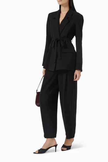 Belted Blazer & Pants Set
