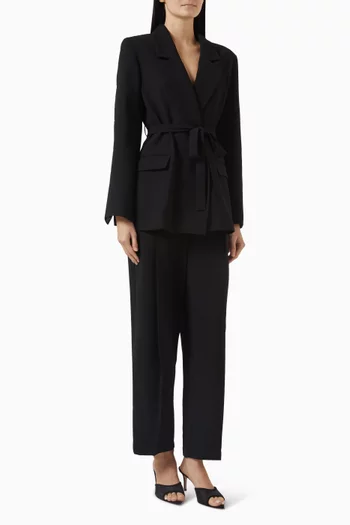 Belted Blazer & Pants Set