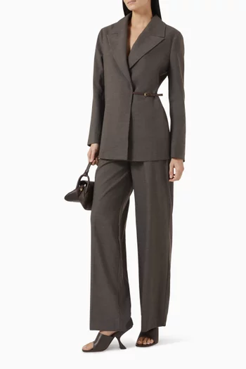 Belted Blazer & Pants Set