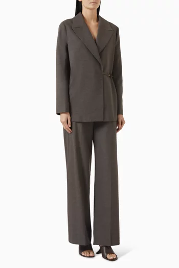 Belted Blazer & Pants Set