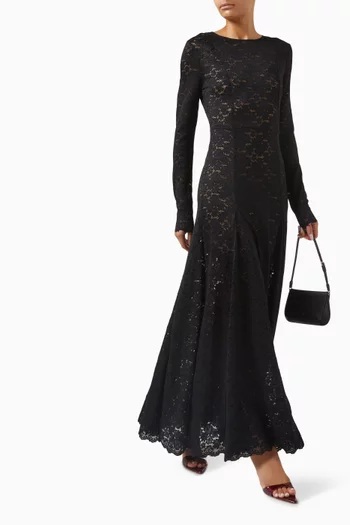 Kira Maxi Dress in Stretch Lace
