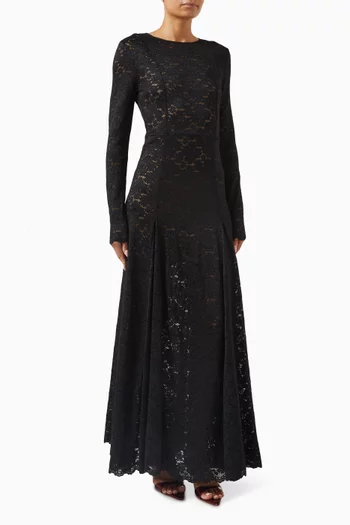 Kira Maxi Dress in Stretch Lace