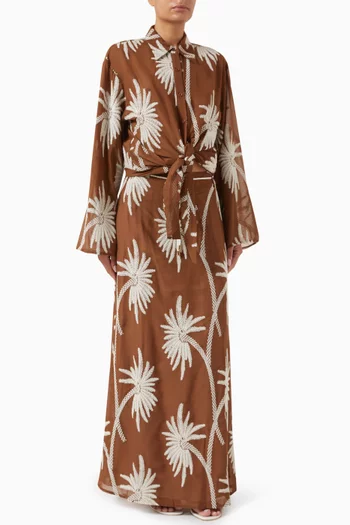 Rikki Embroidered Shirt & Skirt Set
