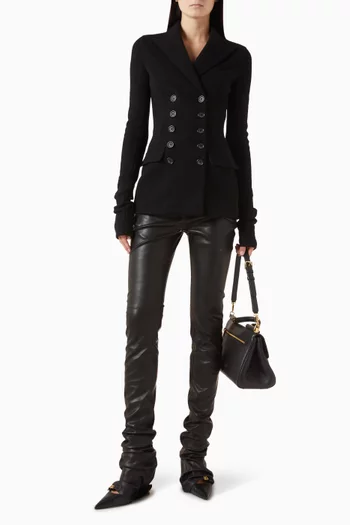 جاكيت بصفي أزرار صوف