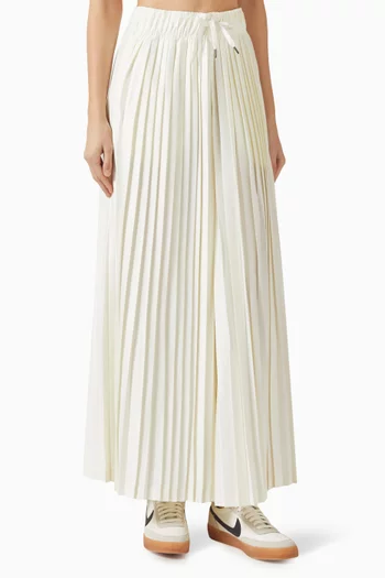 Mid-rise Pleated Pants in Satin