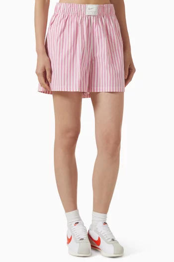 Mid-rise Shorts in Cotton Poplin