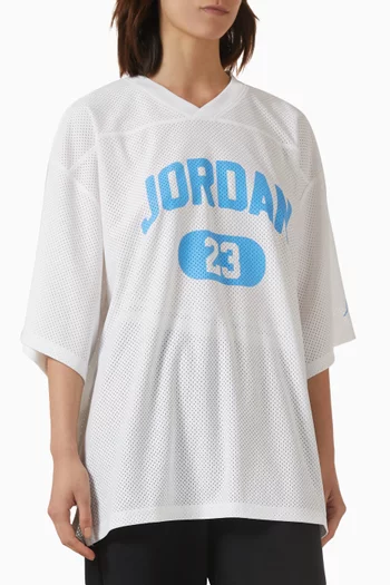 تي شيرت بطبعة Jordan Brooklyn‏ قماش شبكي