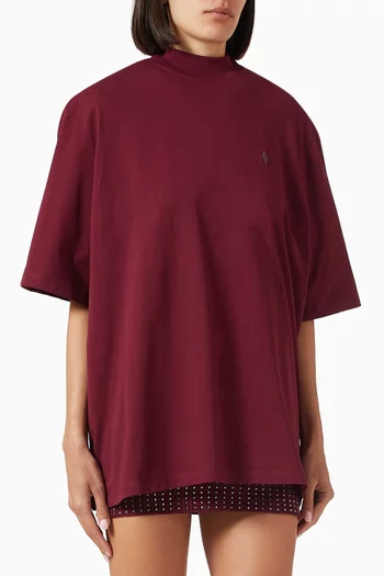 Logo Embroidered T-shirt in Cotton