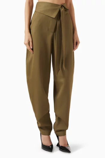 Fold-over Pants in Viscose-blend