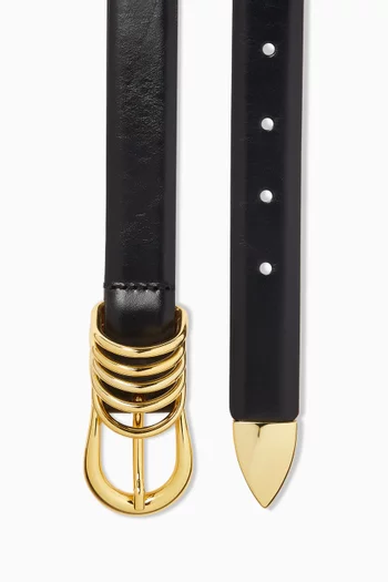 Hollyhock Belt in Calfskin