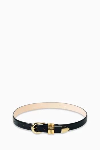 Hollyhock Belt in Calfskin